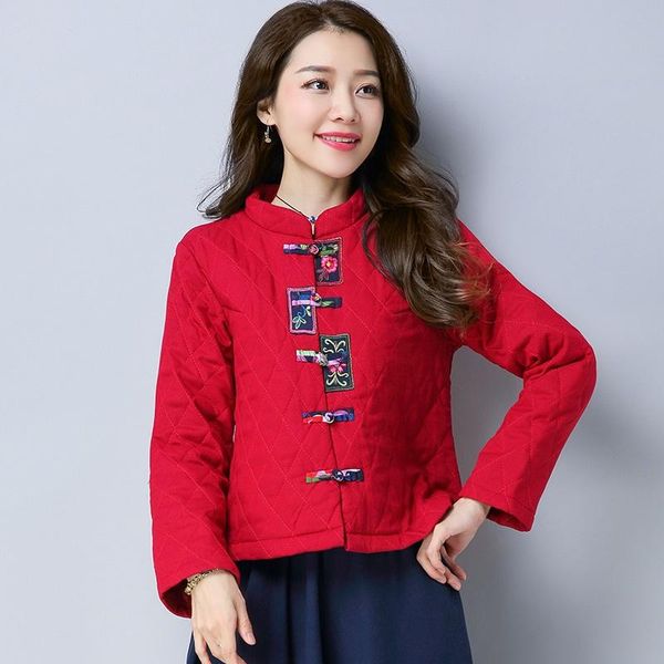 ethnic clothing autumn winter women coat chinese style tang long sleeve jackets female warm suit stand collar shirts, Red
ethnic clothing autumn winter women coat chinese style tang long sleeve jackets female warm suit stand collar shirts, Red