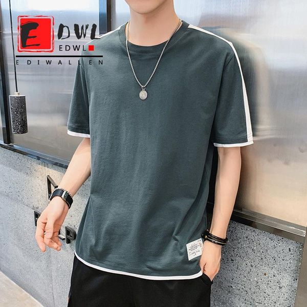 men's t-shirts short sleeve summer 2021 round neck casual solid color cotton t-shirt fashion brand half shirt, White;black
men's t-shirts short sleeve summer 2021 round neck casual solid color cotton t-shirt fashion brand half shirt, White;black