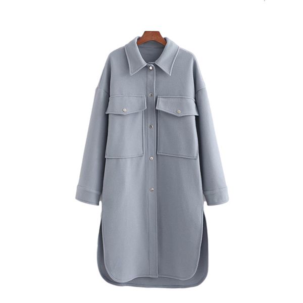 women's jackets casual woman blue loose long woolen shirt 2021 spring fashion ladies soft pocket coats female chic warm oversized, Black;brown
women's jackets casual woman blue loose long woolen shirt 2021 spring fashion ladies soft pocket coats female chic warm oversized, Black;brown