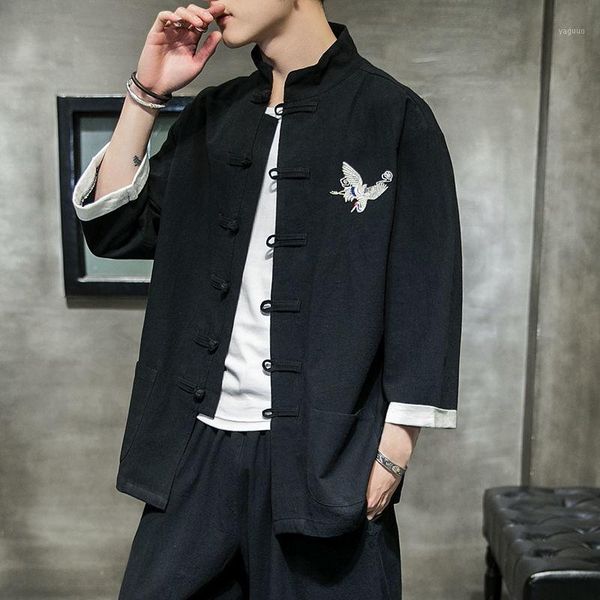 neploha men's chinese style embroidery cotton linen jackets 2021 fashion male vintage casual oversize coats, Black;brown
neploha men's chinese style embroidery cotton linen jackets 2021 fashion male vintage casual oversize coats, Black;brown