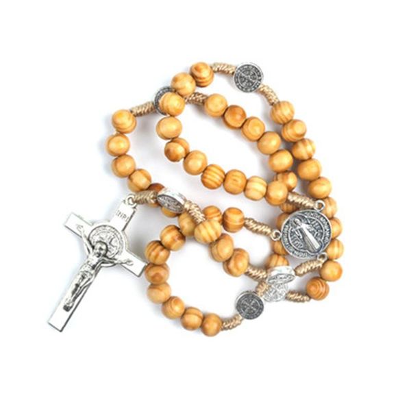 pendant necklaces handmade fashion catholic jewelry alloy wood beads hand knotted cross rosary necklace party accessories, Silver
pendant necklaces handmade fashion catholic jewelry alloy wood beads hand knotted cross rosary necklace party accessories, Silver