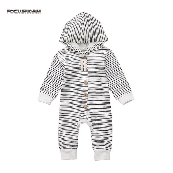 newborn toddler baby girls boys cotton casual long sleeve hooded single breasted striped romper jumpsuit playsuit outfit 0-24m, White
newborn toddler baby girls boys cotton casual long sleeve hooded single breasted striped romper jumpsuit playsuit outfit 0-24m, White