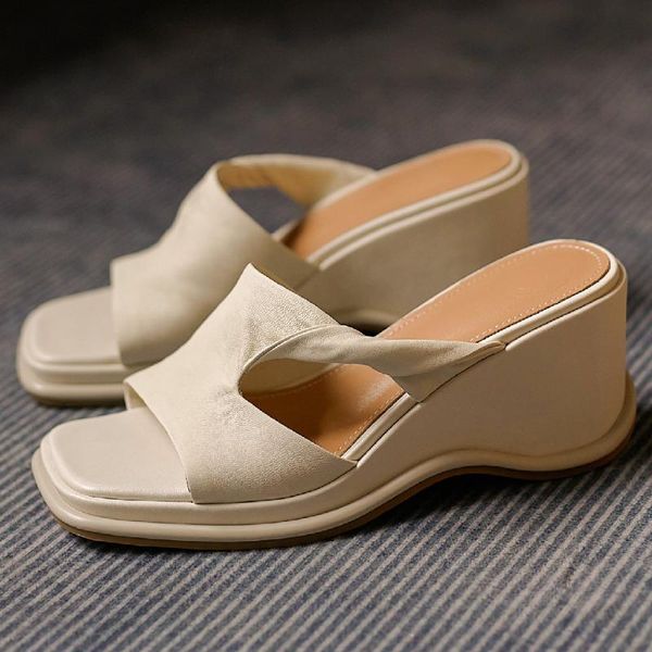 sandals women's genuine leather wedge slip-on open toe summer casual outdoor slides leisure mules shoes for women, Black
sandals women's genuine leather wedge slip-on open toe summer casual outdoor slides leisure mules shoes for women, Black