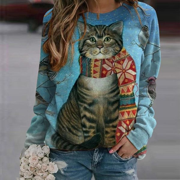 women's hoodies & sweatshirts lovely cute cat printed sweatshirt colorful oversized hoodie winter long sleeve o-neck casual pullover 2, Black
women's hoodies & sweatshirts lovely cute cat printed sweatshirt colorful oversized hoodie winter long sleeve o-neck casual pullover 2, Black