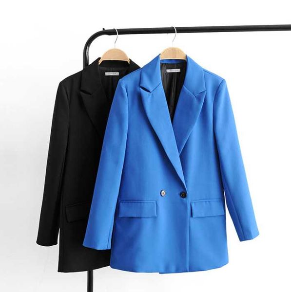 women fashion office fitting blazer coat vintage long sleeve pockets female outerwear chic women's suits & blazers, White;black
women fashion office fitting blazer coat vintage long sleeve pockets female outerwear chic women's suits & blazers, White;black