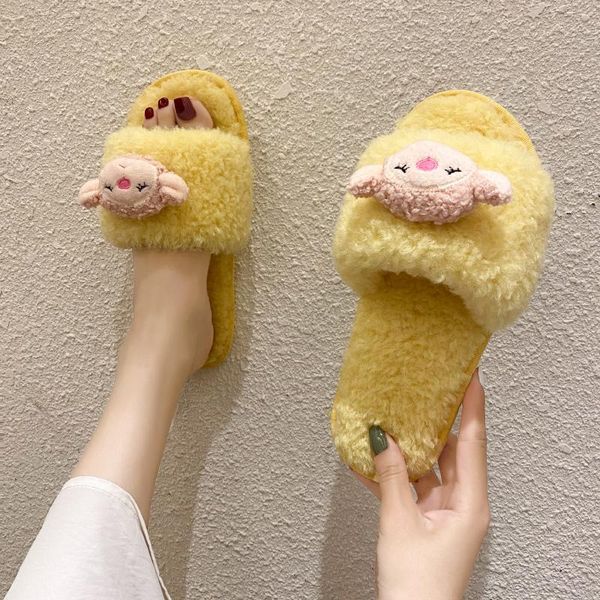 slippers women fur winter plush warm flat indoor shoes female fashion cartton home pink fluffy slides, Black
slippers women fur winter plush warm flat indoor shoes female fashion cartton home pink fluffy slides, Black