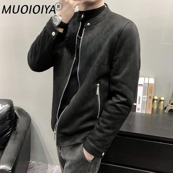 men's jackets men 2021 spring autumn fashion solid color zipper suede overcoats male o-neck short slim casual outerwear o63, Black;brown
men's jackets men 2021 spring autumn fashion solid color zipper suede overcoats male o-neck short slim casual outerwear o63, Black;brown
