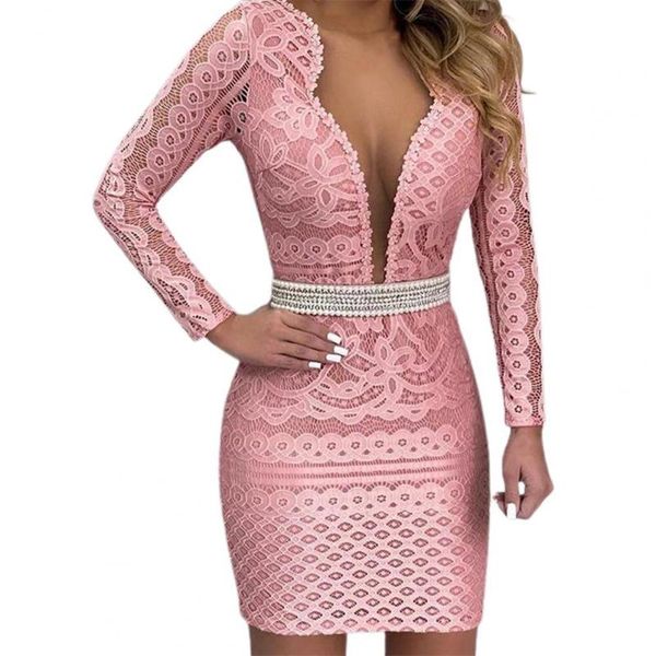 casual dresses women 2021 bodycon dress deep v-neck long sleeve elegant lace hollow streetwear, Black;gray
casual dresses women 2021 bodycon dress deep v-neck long sleeve elegant lace hollow streetwear, Black;gray