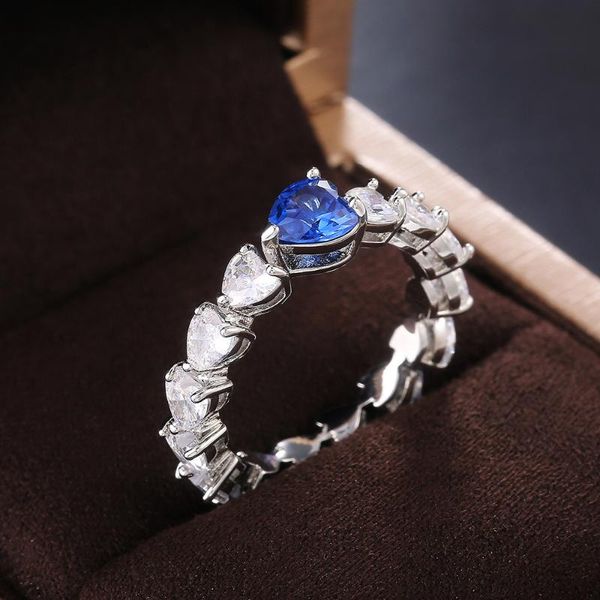 wedding rings luxury female crystal love heart ring charm silver color thin for women trendy bride blue zircon engagement, Slivery;golden
wedding rings luxury female crystal love heart ring charm silver color thin for women trendy bride blue zircon engagement, Slivery;golden