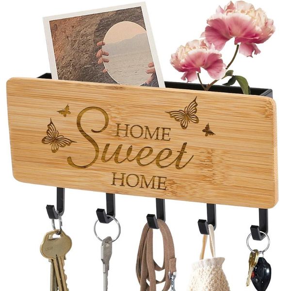 hooks & rails creative text pattern fashion wooden decorative storage box wall-mounted key hanger practical home accessories
hooks & rails creative text pattern fashion wooden decorative storage box wall-mounted key hanger practical home accessories