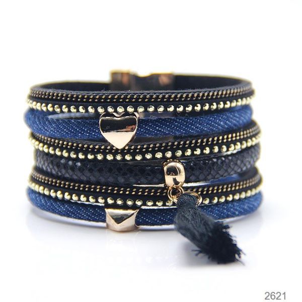 charm bracelets european and american products national style fashion atmosphere cowboy leather multi-layer magnetic buckle bracelet women, Golden;silver
charm bracelets european and american products national style fashion atmosphere cowboy leather multi-layer magnetic buckle bracelet women, Golden;silver