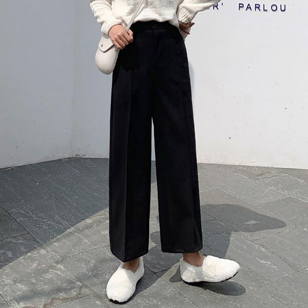 women woolen pants casual high waist straight trousers 2021 autumn winter ladies solid female mujer women's & capris, Black;white
women woolen pants casual high waist straight trousers 2021 autumn winter ladies solid female mujer women's & capris, Black;white