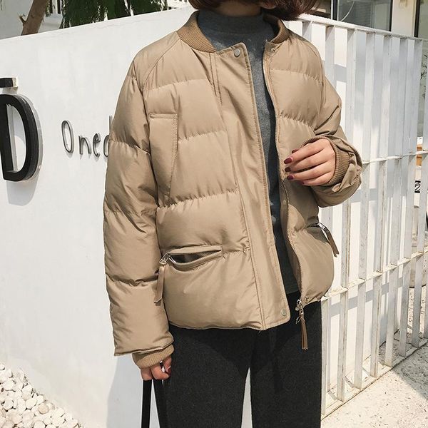 women's trench coats casual solid slim woman short winter and jackets fashion warm padded jacket thick pockets, Tan;black
women's trench coats casual solid slim woman short winter and jackets fashion warm padded jacket thick pockets, Tan;black