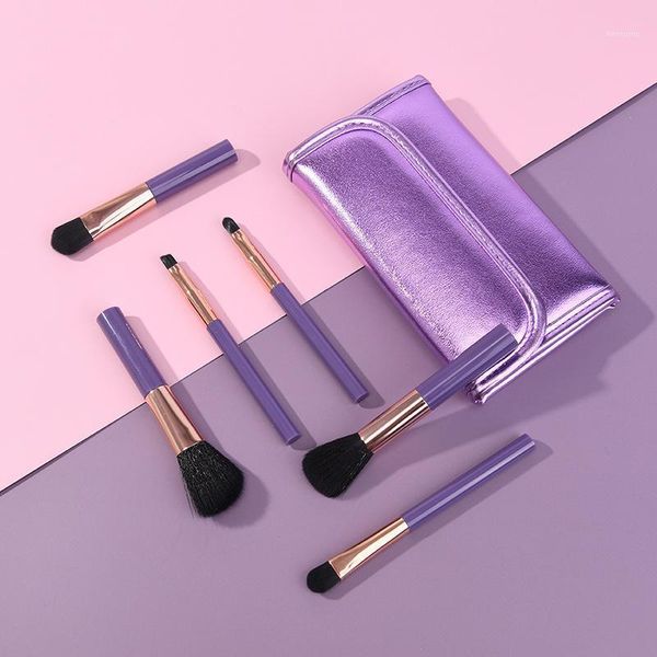 mini 6pcs makeup brushes portable handle aluminum tube nylon hair beauty tool brush set with bag brochas1
mini 6pcs makeup brushes portable handle aluminum tube nylon hair beauty tool brush set with bag brochas1