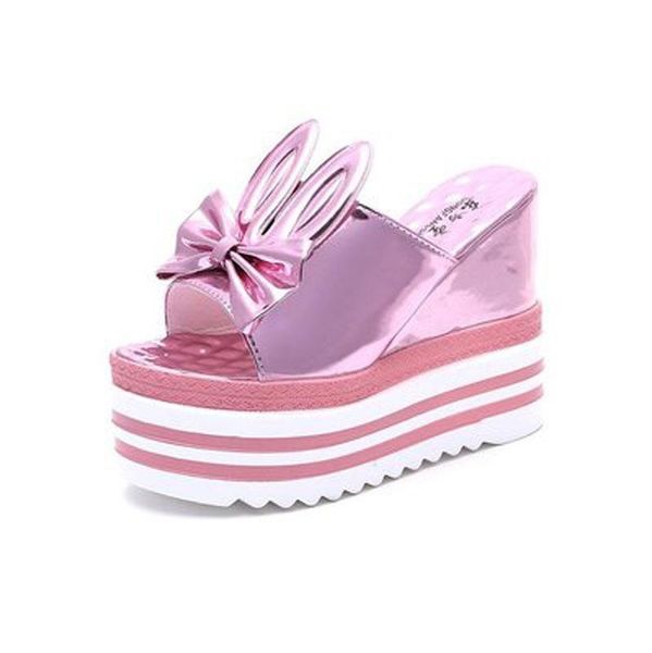 slippers female one-line summer ears bowknot fish mouth shoes 12cm ultra high heel sandals women's, Black
slippers female one-line summer ears bowknot fish mouth shoes 12cm ultra high heel sandals women's, Black