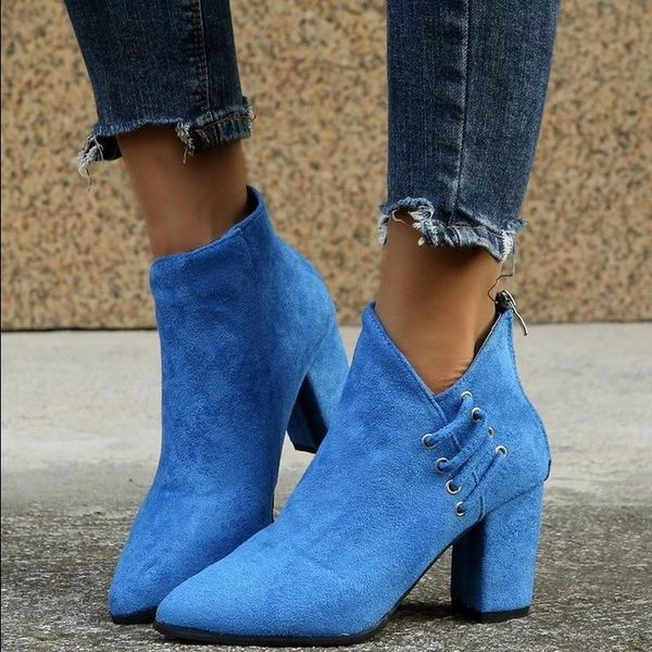 boots 2021 women zipper short high heels fashion pointed toe square heel european shoes large size women's, Black
boots 2021 women zipper short high heels fashion pointed toe square heel european shoes large size women's, Black