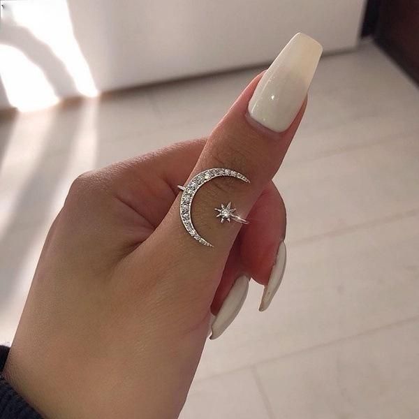 wedding rings trendy star moon adjustable ring for women elegant shiny white zircon noble charm party jewelry gift, Slivery;golden
wedding rings trendy star moon adjustable ring for women elegant shiny white zircon noble charm party jewelry gift, Slivery;golden