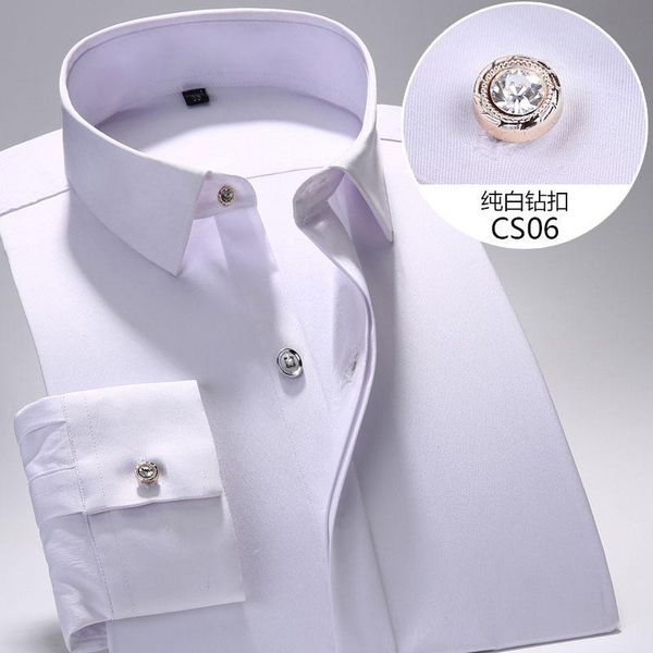 men's casual shirts 2021 shirt long sleeve no iron wedding man drill button white collar professional, White;black
men's casual shirts 2021 shirt long sleeve no iron wedding man drill button white collar professional, White;black