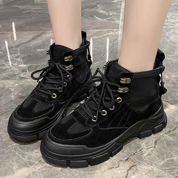 boots suede women lace up round toe zipper platform chunky heel booties woman est type loco motive autumn, Black
boots suede women lace up round toe zipper platform chunky heel booties woman est type loco motive autumn, Black