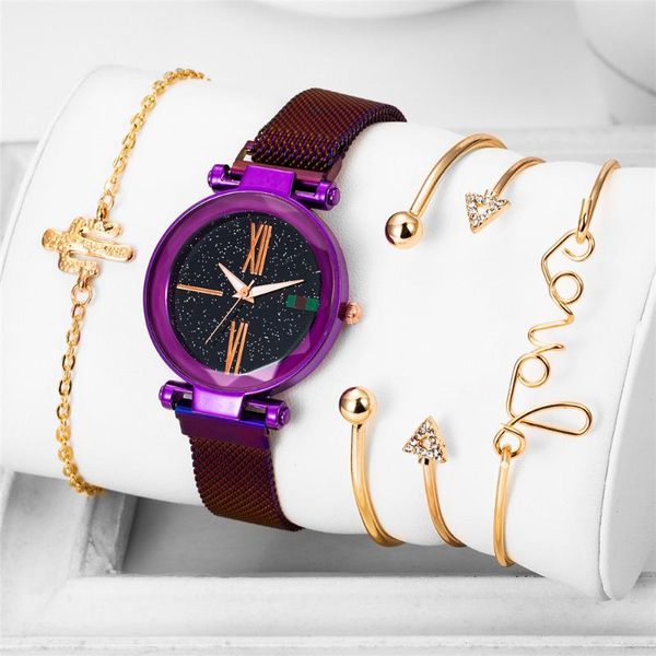 5pcs set starry sky watches womens 2021 ladies bangle wristwatch fashion dress quartz clock female gift montre femme wristwatche wristwatche, Slivery;brown
5pcs set starry sky watches womens 2021 ladies bangle wristwatch fashion dress quartz clock female gift montre femme wristwatche wristwatche, Slivery;brown
