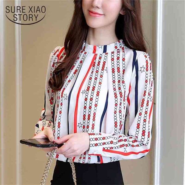 spring autumn fashion chiffon women blouses shirts striped long sleeve loose collar ol female 0843 30 210506, White
spring autumn fashion chiffon women blouses shirts striped long sleeve loose collar ol female 0843 30 210506, White