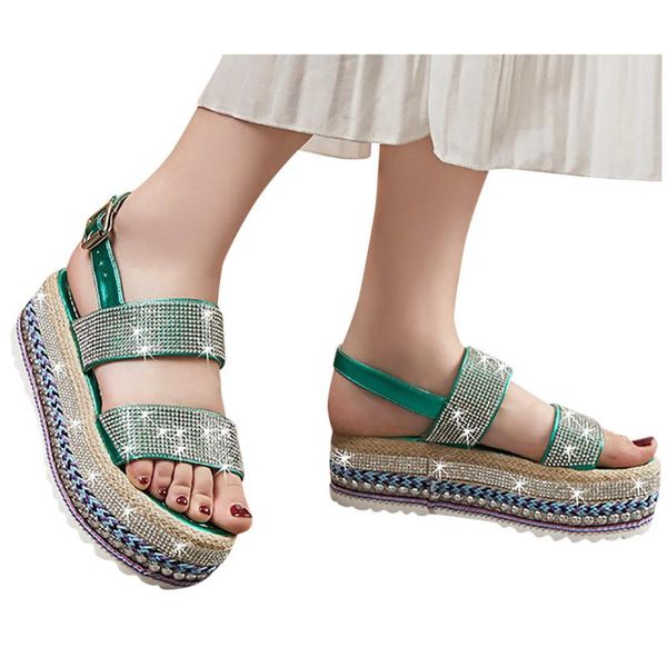 sagace women sandals flat summer 2021 ladies muffin platform rhinestone roman style beach females shoes, Black
sagace women sandals flat summer 2021 ladies muffin platform rhinestone roman style beach females shoes, Black