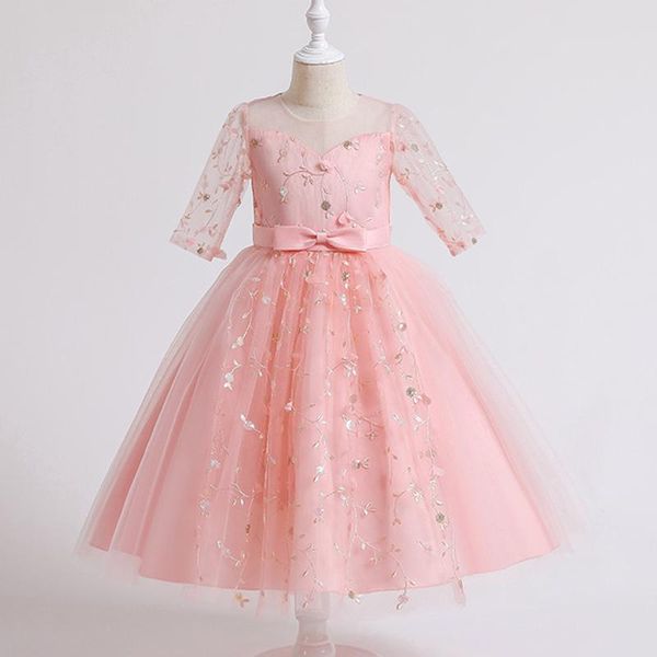 girl's dresses flower girls dress formal 5-14 years teenage wedding party embroidered for bridesmaid children's clothing, Red;yellow
girl's dresses flower girls dress formal 5-14 years teenage wedding party embroidered for bridesmaid children's clothing, Red;yellow
