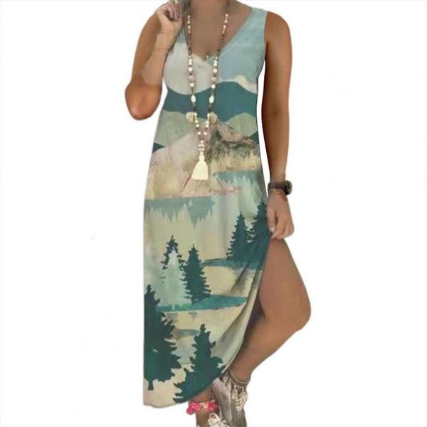 bohemian elegant print v neck women dresses summer sleeveless sing plus size loose waist casual beach party, Black;gray
bohemian elegant print v neck women dresses summer sleeveless sing plus size loose waist casual beach party, Black;gray