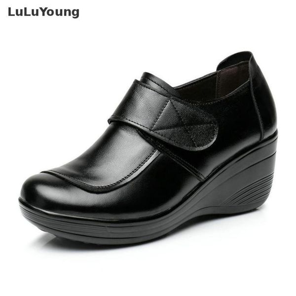 genuine leather women high heel wedges platform black working shoes comfortable sy-2757 dress
genuine leather women high heel wedges platform black working shoes comfortable sy-2757 dress