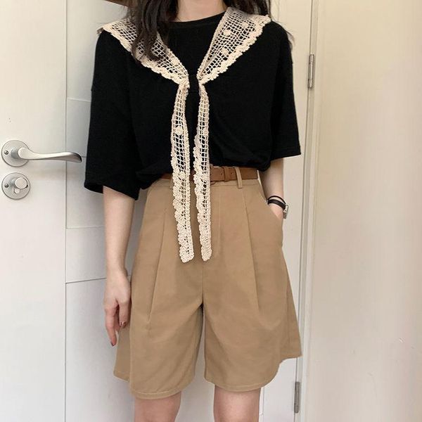 women's tracksuits summer suit female student korean style loose fashion t-shirt + high waist wide leg five-point pants two-piece, Gray
women's tracksuits summer suit female student korean style loose fashion t-shirt + high waist wide leg five-point pants two-piece, Gray