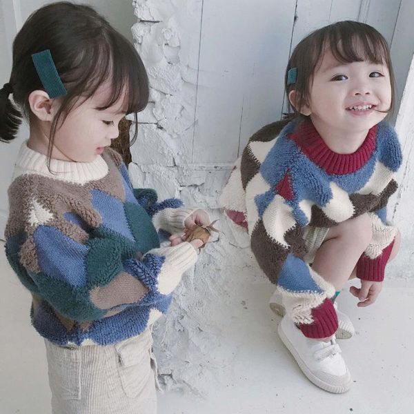 cardigan children's clothing girls sweater 2021 autumn and winter long-sleeved boys checkered pullover, Blue
cardigan children's clothing girls sweater 2021 autumn and winter long-sleeved boys checkered pullover, Blue