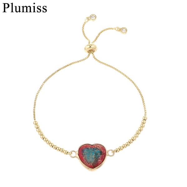 red blue imperial jaspers charm bracelets for women shaped heart natural stone stainless steel box chain bracelet jewelry gift tennis, Golden;silver
red blue imperial jaspers charm bracelets for women shaped heart natural stone stainless steel box chain bracelet jewelry gift tennis, Golden;silver