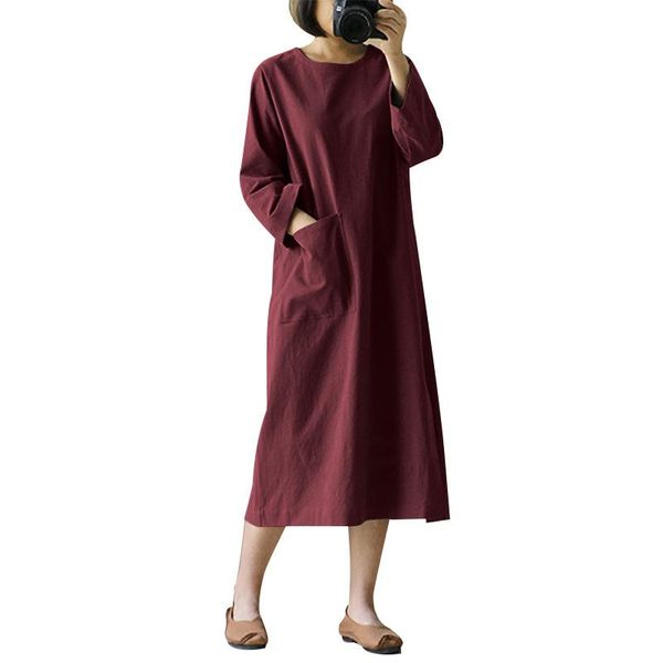 vintage women's loose dress autumn japan style cotton linen pocket mid calf homewear dresses vestidos wdc5877 casual, Black;gray
vintage women's loose dress autumn japan style cotton linen pocket mid calf homewear dresses vestidos wdc5877 casual, Black;gray