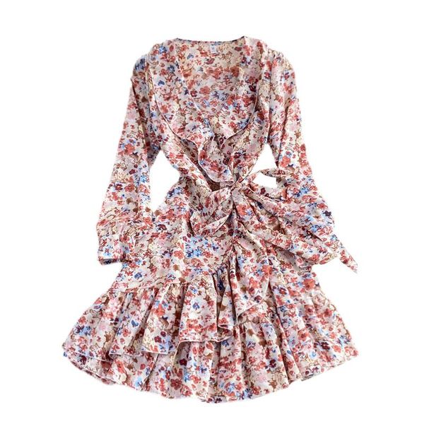 casual dresses spring autumn women v-neck long sleeve sashes slim mini dress sweet ruffles chiffon floral, Black;gray
casual dresses spring autumn women v-neck long sleeve sashes slim mini dress sweet ruffles chiffon floral, Black;gray
