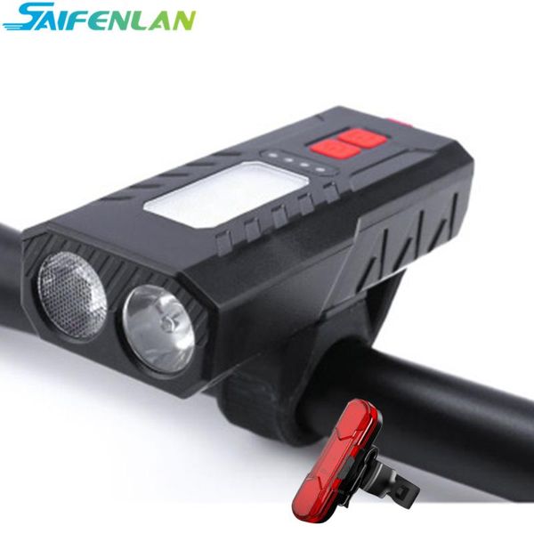 the bicycle front light usb rechargeable bbuilt-in battery, with power display, night riding warning working bike lights
the bicycle front light usb rechargeable bbuilt-in battery, with power display, night riding warning working bike lights