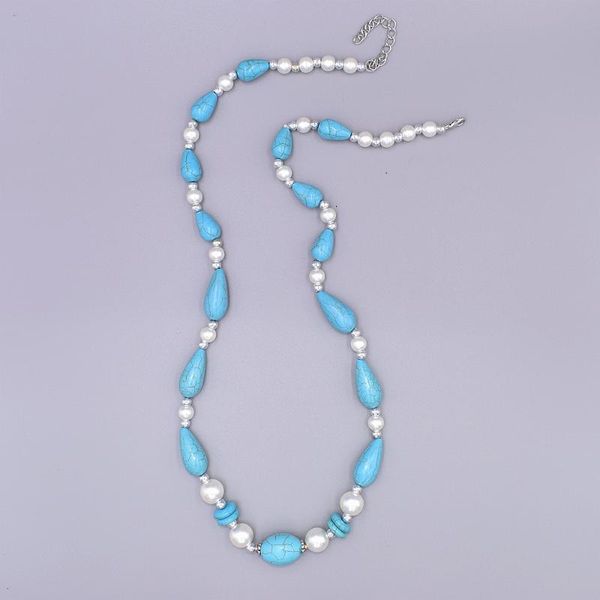 chokers handmade natural freshwater pearls blue white stone necklace for women costume charm jewelry accessories bohemian ethnic fashion, Golden;silver
chokers handmade natural freshwater pearls blue white stone necklace for women costume charm jewelry accessories bohemian ethnic fashion, Golden;silver