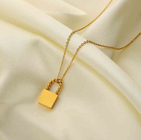 ins twist lock necklace unique lock pendant 18k gold plated 316l female stainless steel clavicle chain, Silver
ins twist lock necklace unique lock pendant 18k gold plated 316l female stainless steel clavicle chain, Silver