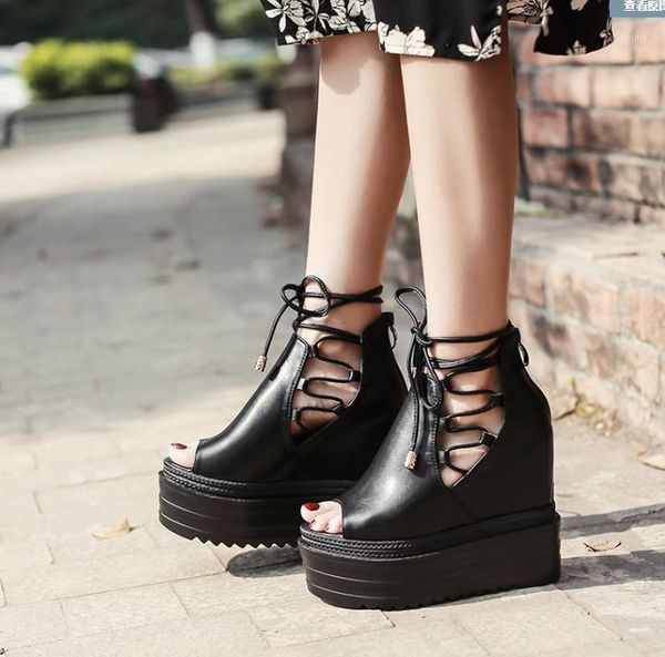 versatile sandals with hollowed-out fish-tip wedge heels for inner height in summer 2021 dress shoes, Black
versatile sandals with hollowed-out fish-tip wedge heels for inner height in summer 2021 dress shoes, Black