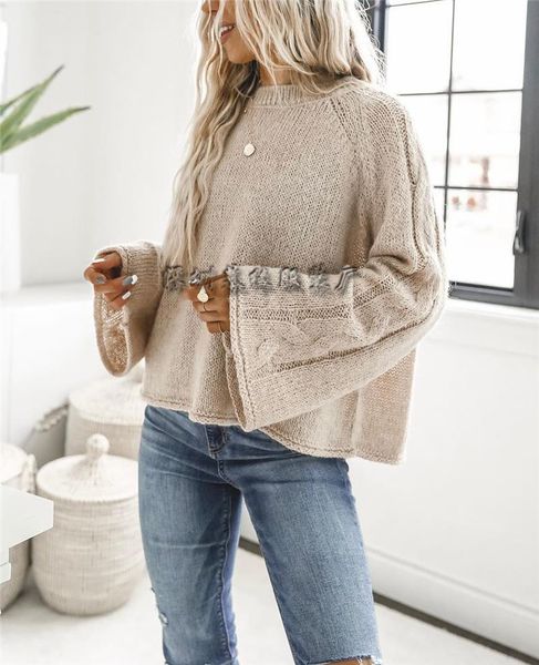 women's sweaters plus size knitted o neck sweater loose oversize women pullover flare sleeve thin autumn knitwear, White;black
women's sweaters plus size knitted o neck sweater loose oversize women pullover flare sleeve thin autumn knitwear, White;black
