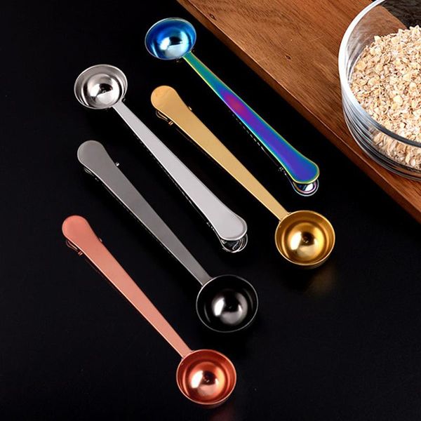 spoons 1pc stainless steel espresso coffee beans powder spoon 2 in 1 sealing clip cafe accessories kitchen tool
spoons 1pc stainless steel espresso coffee beans powder spoon 2 in 1 sealing clip cafe accessories kitchen tool