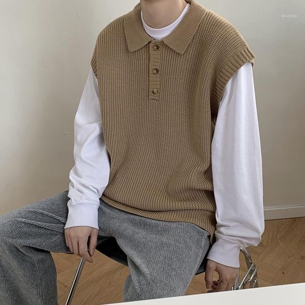 men's vests autumn lapel sweater vest men warm fashion casual knitted pullover korean loose sleeveless mens jumper clothes s-xl, Black;white
men's vests autumn lapel sweater vest men warm fashion casual knitted pullover korean loose sleeveless mens jumper clothes s-xl, Black;white