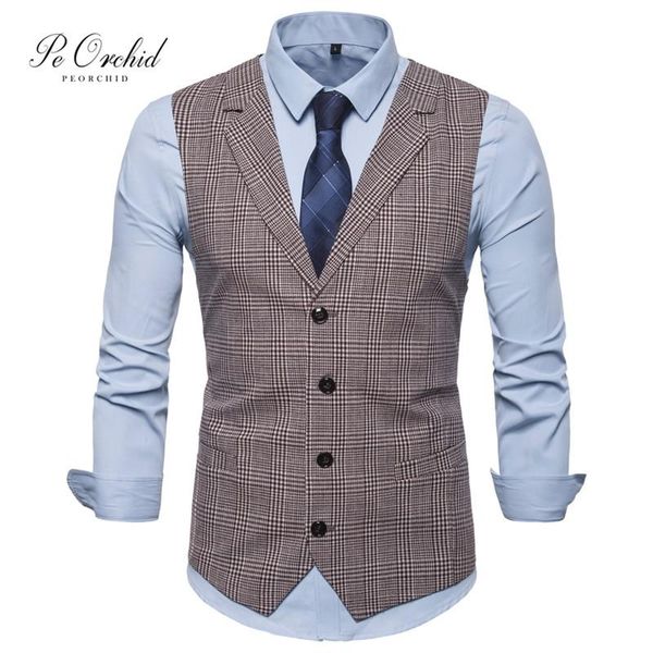 men's vests peorchid brown vest casual business gentleman slim fit dress lapel v neck chaleco hombre groom wedding man waistcoat, Black;white
men's vests peorchid brown vest casual business gentleman slim fit dress lapel v neck chaleco hombre groom wedding man waistcoat, Black;white