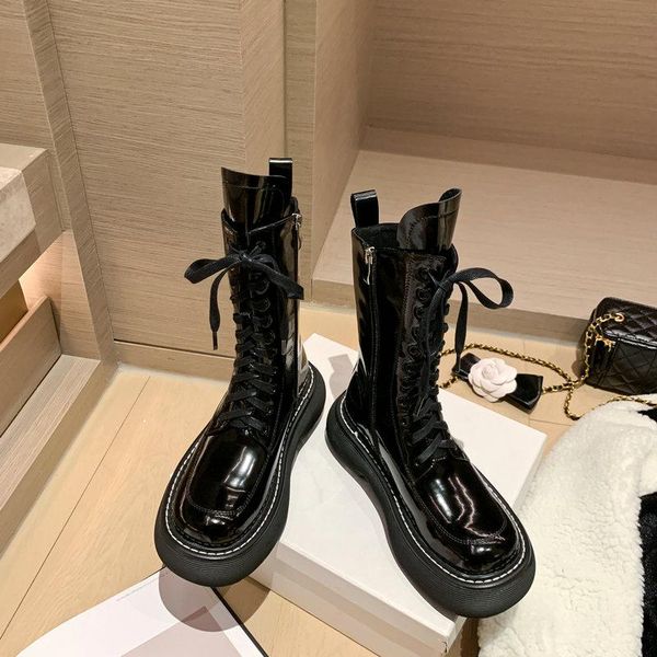 boots 2021 british style women's winter genuine leather platform black ankle motorcycle thick heel
boots 2021 british style women's winter genuine leather platform black ankle motorcycle thick heel