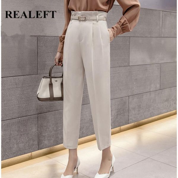 women's pants & capris realeft 2021 spring korean ol style formal harem with belt high waist elegant office lady ankle-length, Black;white
women's pants & capris realeft 2021 spring korean ol style formal harem with belt high waist elegant office lady ankle-length, Black;white