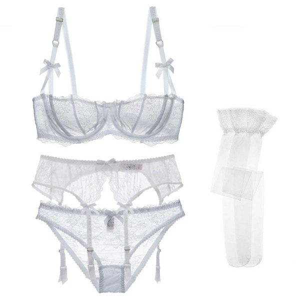 bras sets half a cup of lace 4-piece bra set ladies + panties garter belt stockings ultra-thin with steel ring three-dime, Red;black
bras sets half a cup of lace 4-piece bra set ladies + panties garter belt stockings ultra-thin with steel ring three-dime, Red;black