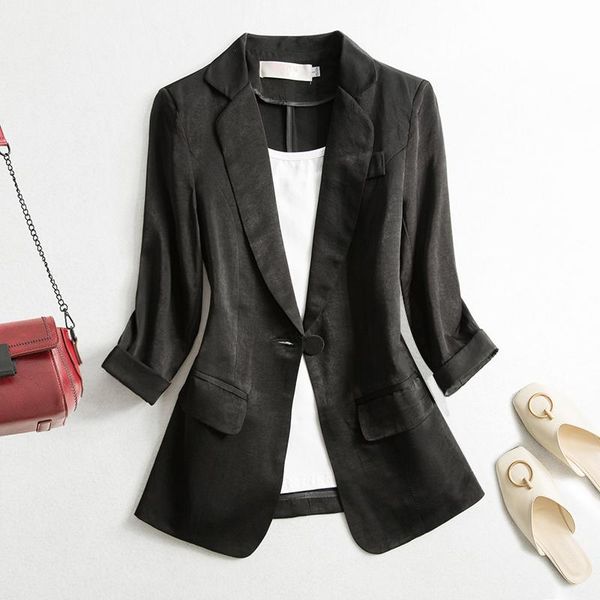 women's suits & blazers fashion summer acetate satin women suit jacket white black green for formal clothes coats
women's suits & blazers fashion summer acetate satin women suit jacket white black green for formal clothes coats