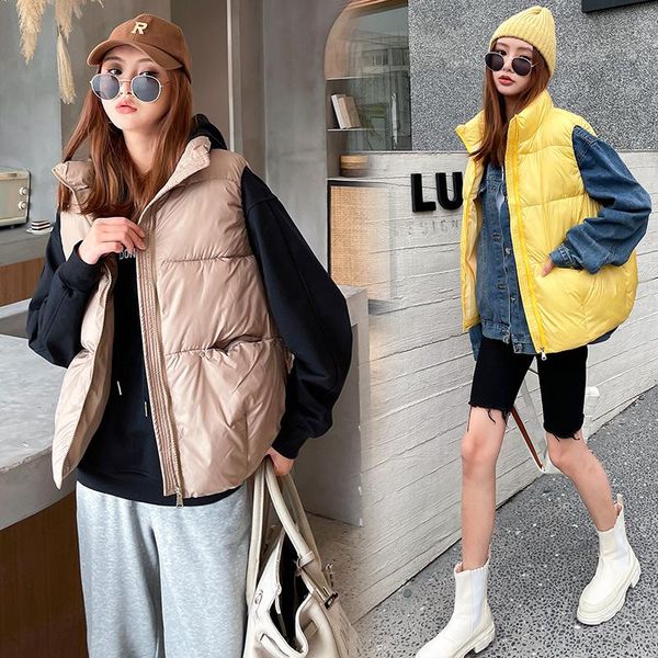women's vests cotton vest outer wear autumn and winter 2021 short korean version of the net red bf down padded jacket, Black;white
women's vests cotton vest outer wear autumn and winter 2021 short korean version of the net red bf down padded jacket, Black;white