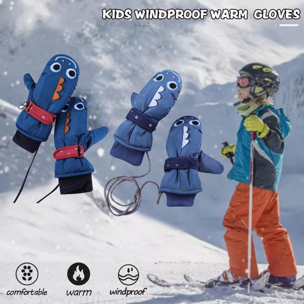kids gloves winter warm outdoor snow skating snowboarding windproof ski children's mittens, White
kids gloves winter warm outdoor snow skating snowboarding windproof ski children's mittens, White