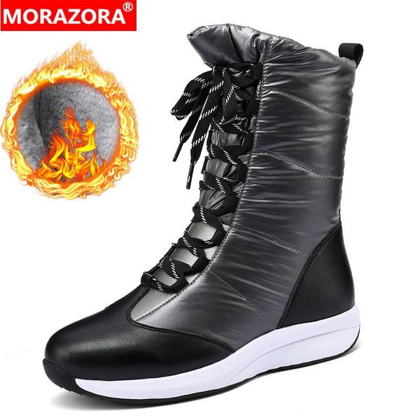 boots morazora size 35-44 cow leather snow women lace up thick fur warm winter light bottom ankle waterproof shoes, Black
boots morazora size 35-44 cow leather snow women lace up thick fur warm winter light bottom ankle waterproof shoes, Black