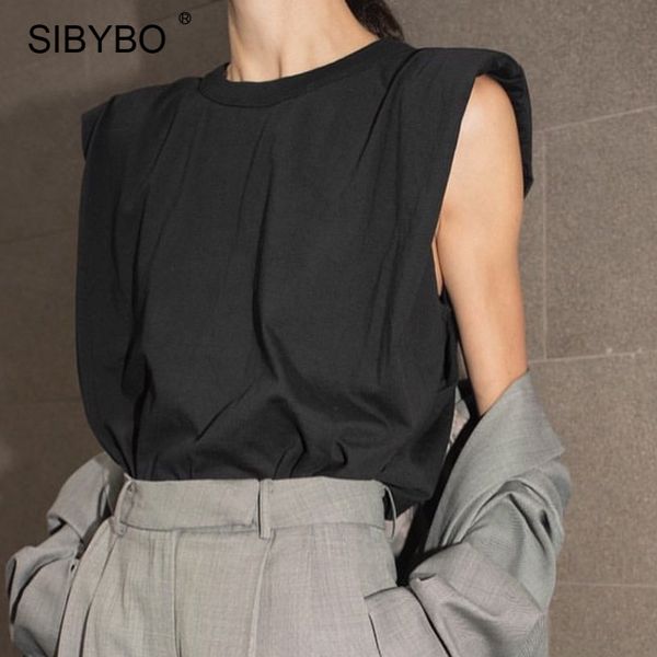 sibybo sleeveless tank for women summer shoulder pad cropped 2021 female white casual o-neck loose basic tee, Black;white
sibybo sleeveless tank for women summer shoulder pad cropped 2021 female white casual o-neck loose basic tee, Black;white